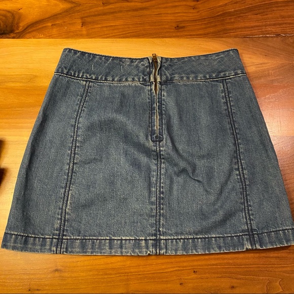 Free People Zip To It Denim Mini Skirt - Picture 4 of 5